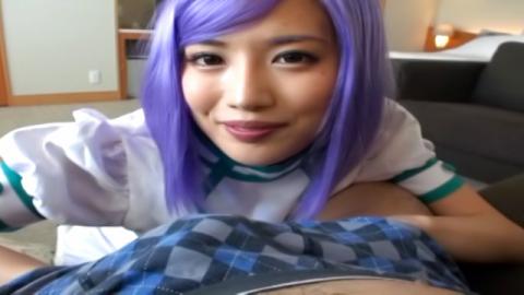 Horny cute Asian babe gives kinky blowjob - AllJapanesePass